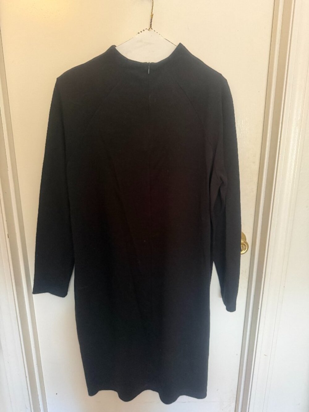 Lennie for Nina Leonard Black Sweater Dress W XL